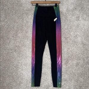 BEACH RIOT Megan Legging in Gemstone Ombre Size medium Revolve Rainbow Ribbed